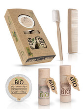 Set de higiene completo welcome pack en caja bio -100 unidades.