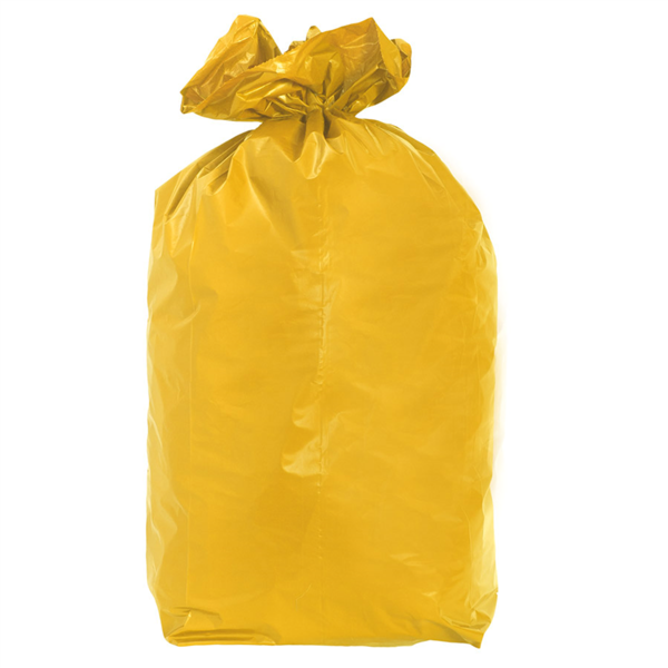 10 BOLSAS DE RECICLAJE AMARILLO (PLASTICO ) PARA ZONAS COMUNES (100 LITROS )