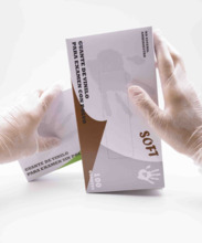 100 GUANTES VINILO SIN POLVO T/M