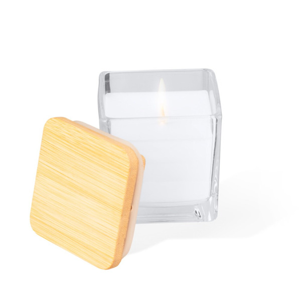 VELA AROMATICA CON TAPA DE BAMBU RECUERDA A ZARA