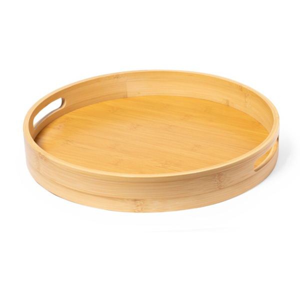 BANDEJA DE BAMBU REDONDA RESISTENTE DE 35CM