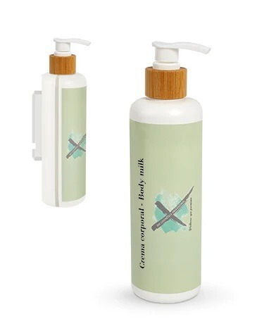 BODY MILK ORGANICO NATURAL LIQUIDA DE 300 ML. CON SOPORTE INVISIBLE.