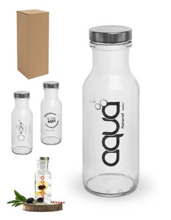 BOTELLA CRISTAL 785ML CON TAPON METALICO PARA DAR SERVICIO DE AGUA EN RECEPCION O EN HABITACIONES