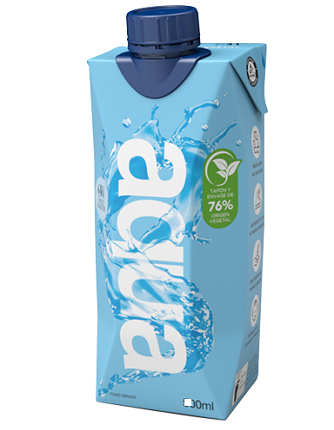 BOTELLA DE AGUA DE CARTON DE 330ML. PROVENIENTE DE BOSQUES PROTEGIDOS.