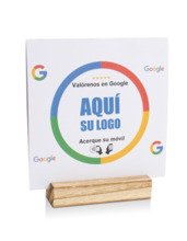 CABAÑA NFC RESEÑAS CON SOPORTE DE MADERA (YA CONFIGURADA CON SU ENLACE) OBLIGATORIO ENVIAR EL ENLACE,INSTRUCCIONES MÁS ABAJO.