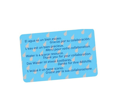 cartel ahorro agua toallas hotel