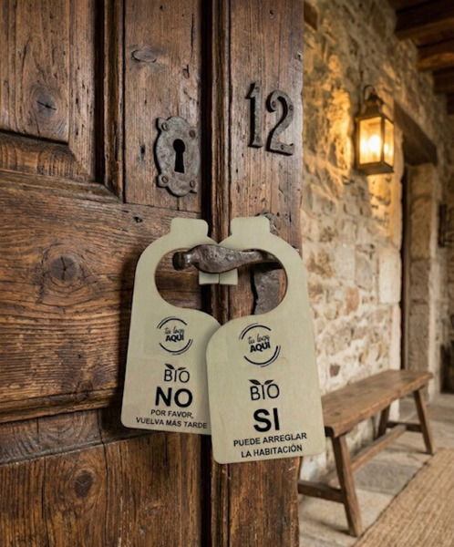 CARTEL DE MADERA NO MOLESTAR IMPRESO A 2 CARAS. (2)