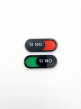 CARTEL DE NO MOLESTAR DESLIZANTE PEQUEÑO Y SENCILLO SI – NO