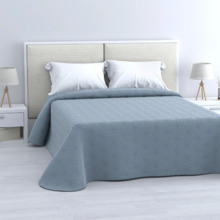COLCHA DE CAMA 135cm AZUL ALTA CALIDAD (235x260cm)