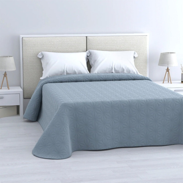 COLCHA DE CAMA 135cm AZUL ALTA CALIDAD (235x260cm)
