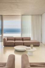CONJUNTO SOFA MODULAR DE 3 PIEZAS CON DIVAN DERECHO COLOR MARRON CAMEL