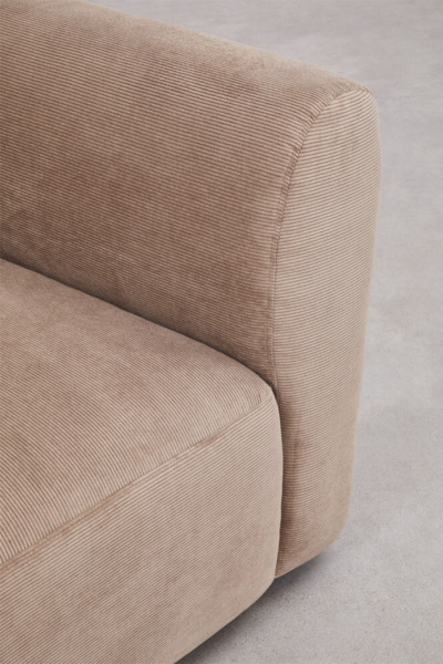 CONJUNTO SOFA MODULAR DE 3 PIEZAS CON DIVAN DERECHO COLOR MARRON CAMEL (2)