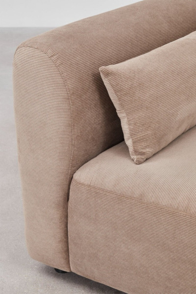 CONJUNTO SOFA MODULAR DE 3 PIEZAS CON DIVAN DERECHO COLOR MARRON CAMEL (3)