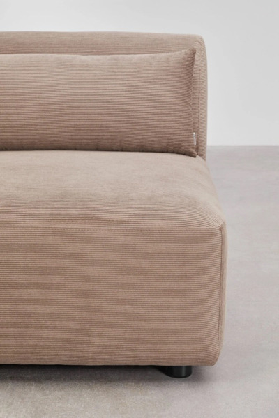 CONJUNTO SOFA MODULAR DE 3 PIEZAS CON DIVAN DERECHO COLOR MARRON CAMEL (4)