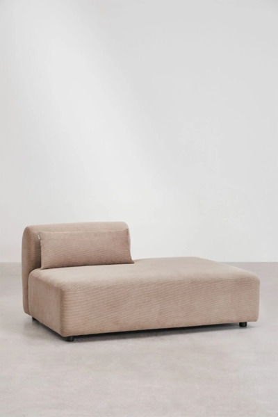 CONJUNTO SOFA MODULAR DE 3 PIEZAS CON DIVAN DERECHO COLOR MARRON CAMEL (5)