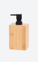DISPENSADOR DE JABON DE BAMBU CON BOMBA DISPENSADORA