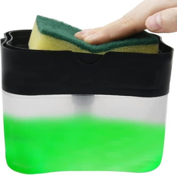 CONJUNTO DISPENSADOR DE LAVAVAJILLAS CON BOMBA DISPENSADORA RELLENABLE CON COMPLEMENTOS (2)