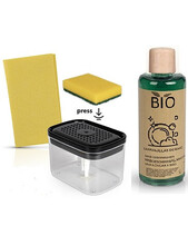 CONJUNTO DISPENSADOR DE LAVAVAJILLAS CON BOMBA DISPENSADORA RELLENABLE CON COMPLEMENTOS