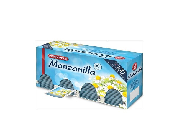 ENVASE 100 SOBRES MANZANILLA POMPADOUR