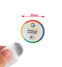 ETIQUETA PEQUEÑA REDONDA 2.5 CM NFC RESEÑAS (YA CONFIGURADA CON SU ENLACE)  ENVIAR EL ENLACE, INSTRUCCIONES MÁS ABAJO