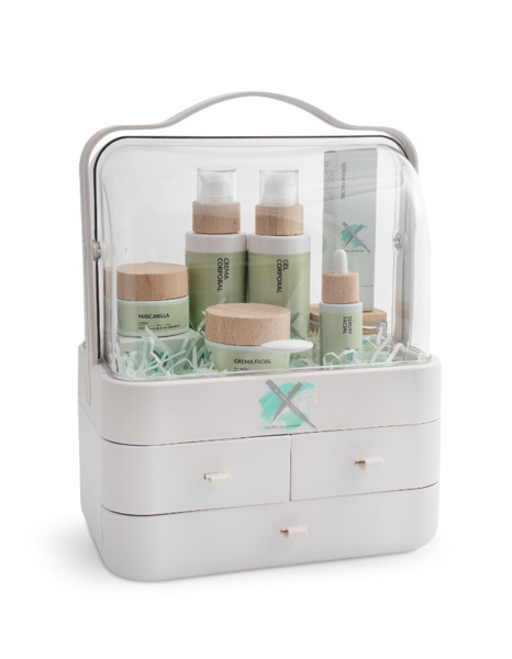 EXPOSITOR BLANCO ORGANIZADOR DE COSMETICOS