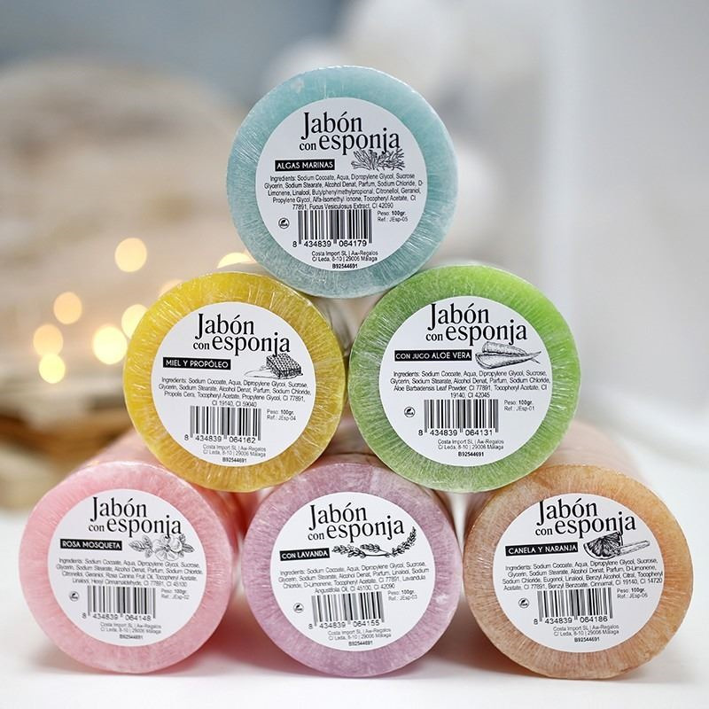 JABON NATURAL CON ESPONJA ALOE VERA