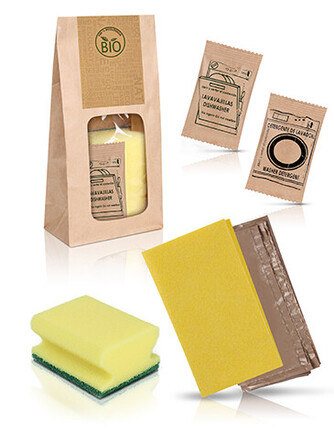 KIT LIMPIEZA APARTAMENTOS(BAYETA,ESTROPAJO, LAVAVAJILLAS Y BOLSA BASURA