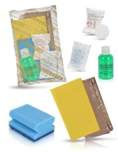 KIT COM FRASCO LAVA PRATOS  75 ML, DOS  SACOS DE  LIXO   , BAEETA, SALVA UNHAS VIDRO , PASTILHA DE LAVA PRATOS  E DE LAVADORA