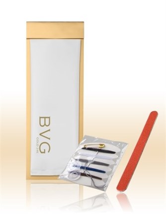 KIT COSTUREERO + LIMA UÑAS CON ENVASE EMBELLECEDOR DORADO