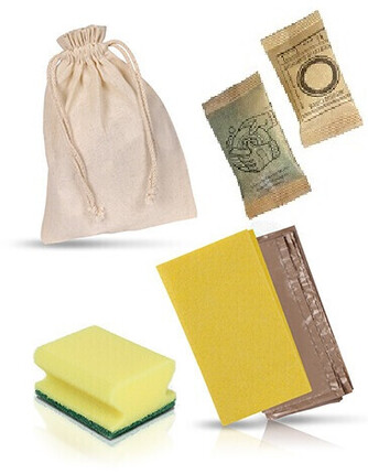 KIT LIMPIEZA APARTAMENTOS(BAYETA,ESTROPAJO, LAVAVAJILLAS Y BOLSA BASURA