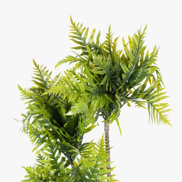 MACETERO BLANCO CON PALMERA VERDE REALISTA Y NATURAL (2)