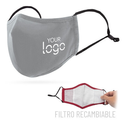 mascarilla con logo