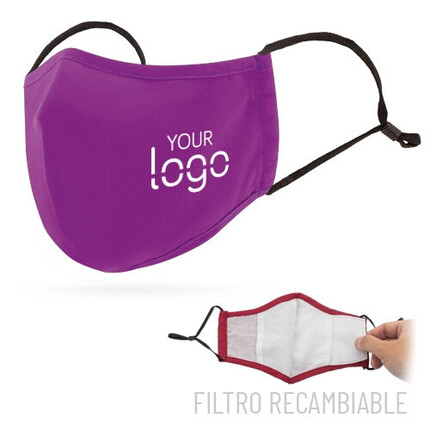 mascarilla con logo