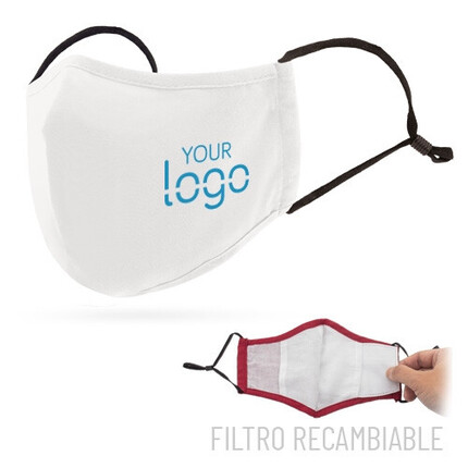 mascarilla con logo