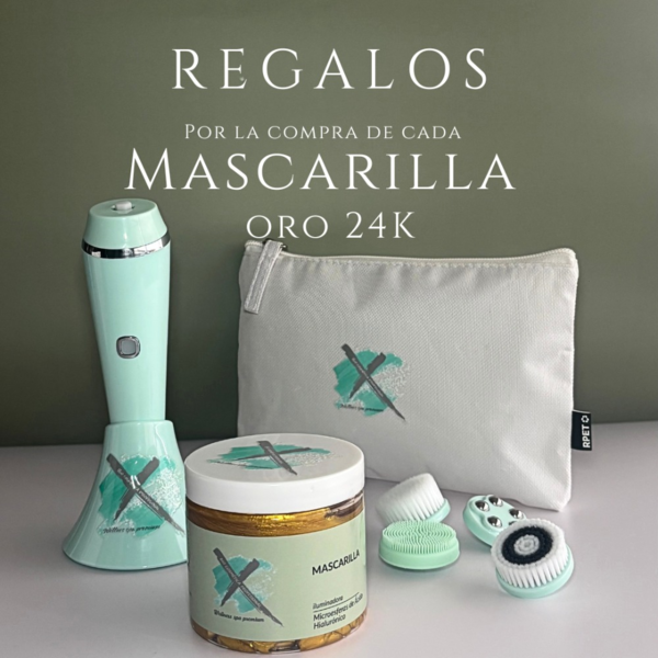 MASCARILLA FACIAL ORO 24 K PREMIUM NUTRITIVA 200ML + REGALOS (2)
