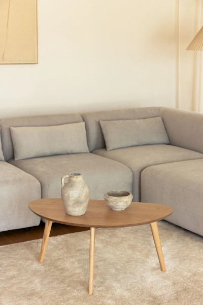 MESA CENTRO MDF Y MADERA DE ROBLE