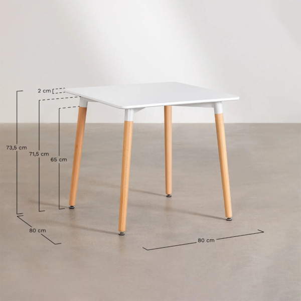 MESA DE COMEDOR CUADRADA 80x80cm EN MADERA DE HAYA Y MDF (5)