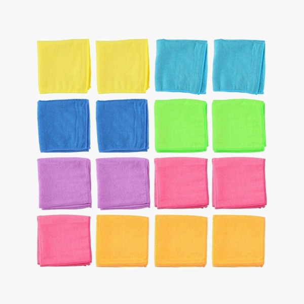 PACK 16 BAYETAS MICROFIBRA CALIDAD EXTRA 30x30CM COLORES SURTIDOS