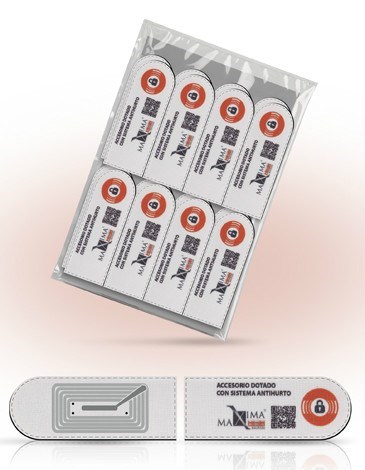 PACK DE 16 CHIPS TEJIDOS CON SISTEMA ANTIRROBO SIMULADO