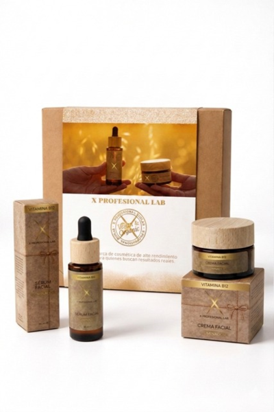 PACK DUO ILUMINADOR CON SERUM B12 Y CREMA FACIAL LIFTING PRO AGE CON RETINOL. (5)