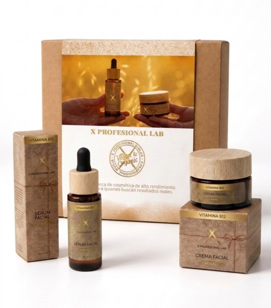 PACK DUO ILUMINADOR CON SERUM B12 Y CREMA FACIAL LIFTING PRO AGE CON RETINOL.