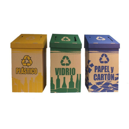 PAPELERA ROBUSTA DE RECICLAJE