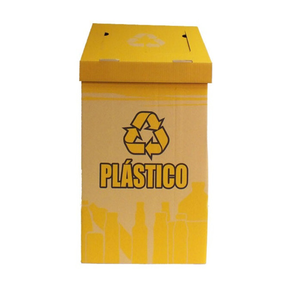 PAPELERA ROBUSTA DE RECICLAJE (PLASTICO PARA ZONAS COMUNES (100L) (3)
