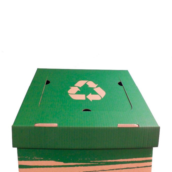 PAPELERA ROBUSTA DE RECICLAJE (VIDRIO PARA ZONAS COMUNES (100L) (2)