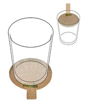 PRECINTO POSA/TAPA VASOS 2 EN 1 MEDIDA 7 CM FABRICADO EN CARTON RESISTENTE BIO (POSAVASOS Y TAPAVASOS)