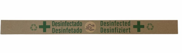 PRECINTO DE GARANTIA W.C. ECOLOGICO CON PAPEL 100%  RECICLADO ( APTO PARA TIRAR AL W.C.) 55 X 5 CM (1)