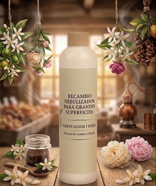 (AROMA FLOR DE AZAHAR Y PEONIA) RECAMBIO NEBULIZADOR PARA MAQUINA DE AIRE 200ML CONCENTRADO