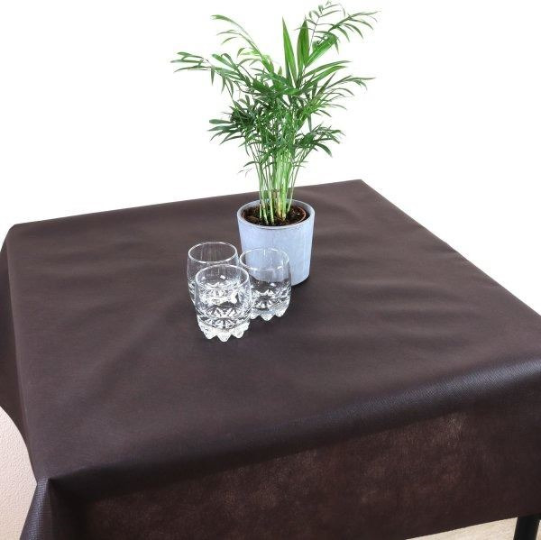 ROLLO DE MANTEL CUADRADO DESECHABLE PRECORTADO (120x120cm) TNT NO TEJIDO - 40 MANTELES | NEGRO (1)