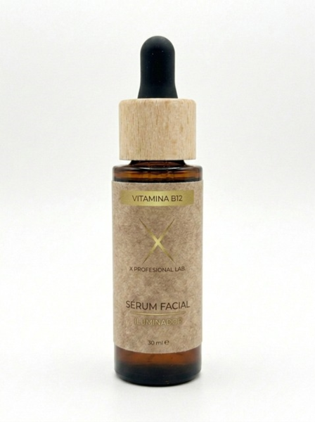 SERUM FACIAL ILUMINADOR 30ML FORMULADO CON B12 Y ACIDO HIALURÓNICO DE ALTO PESO MOLECULAR.