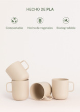 SET 4 TAZAS 400ML ALTA CALIDAD IRROMPIBLES
